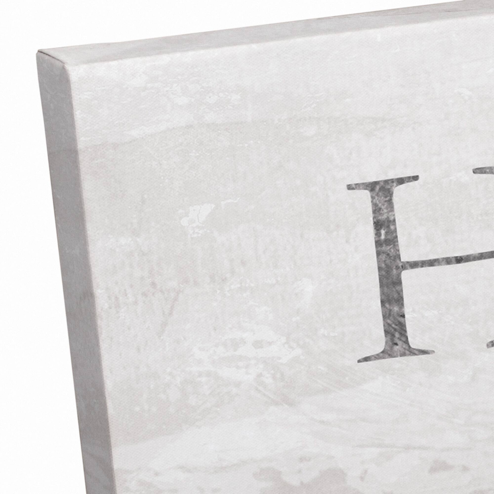 Distressed Home Sign 20" x 30" Canvas Wall Art